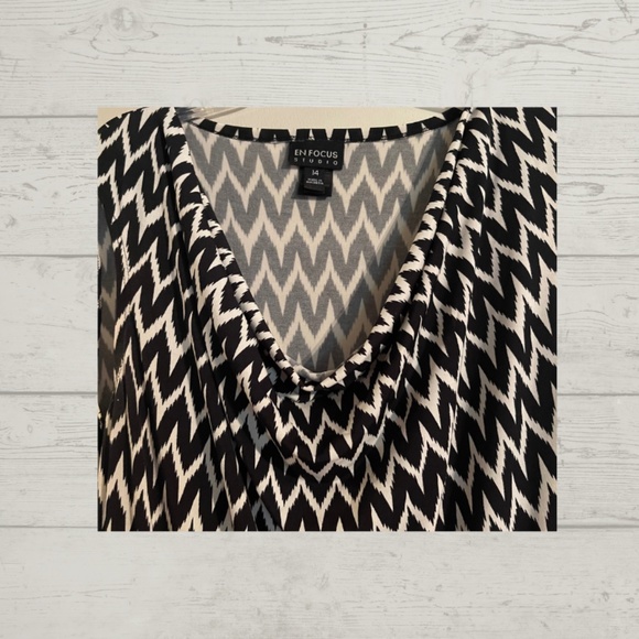 Chevron & Burnt Orange Dress - Picture 4 of 4